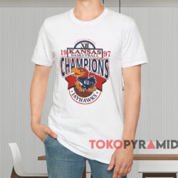1997 Kansas Jayhawks Big 12 Champions Shirt White T shirt