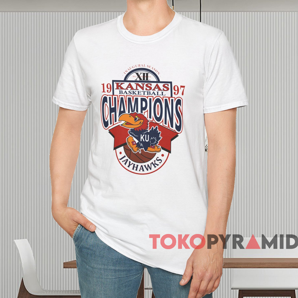 1997 Kansas Jayhawks Big 12 Champions Shirt White T shirt 1997 Kansas Jayhawks Big 12 Champions Shirt White T shirt