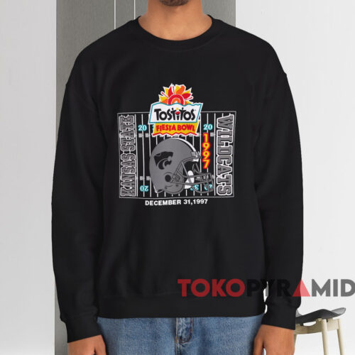 1997 Kansas State University Wildcats Fiesta Bowl Shirt Black Sweatshirt 1997 Kansas State University Wildcats Fiesta Bowl Shirt Black Sweatshirt