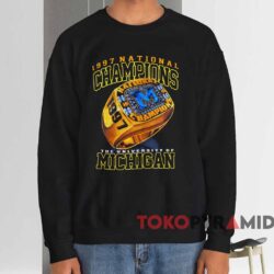 1997 National Champions University Of Michigan Shirt Black Sweatshirt
