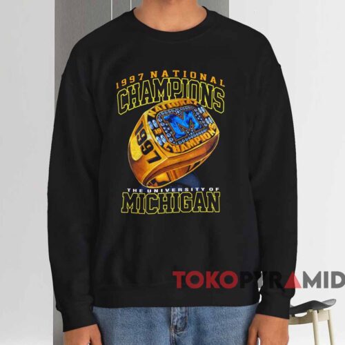 1997 National Champions University Of Michigan Shirt Black Sweatshirt