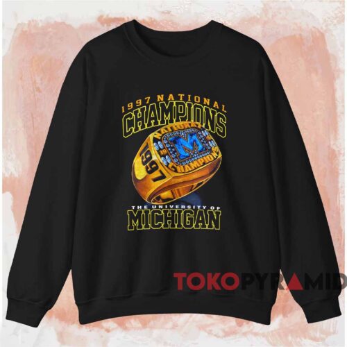 1997 National Champions University Of Michigan Shirt Black Sweatshirt