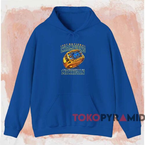1997 National Champions University Of Michigan Shirt Blue Hoodie