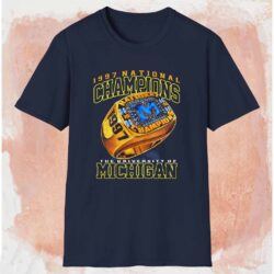 1997 National Champions University Of Michigan Shirt Navy T shirt