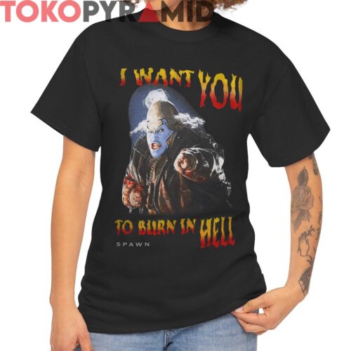 1997 Spawn Violator Clown I Want You To Burn In Hell Shirt