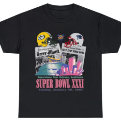 1997 Super Bowl XXXI Packers vs Patriots NFL T-Shirt 5 1997 Super Bowl Xxxi Packers Vs Patriots Nfl T shirt