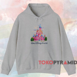 1997 Walt Disney World 25th Anniversary Pink Castle T-Shirt 2 1997 Walt Disney World 25th Anniversary Pink Castle T shirt Grey Hoodie