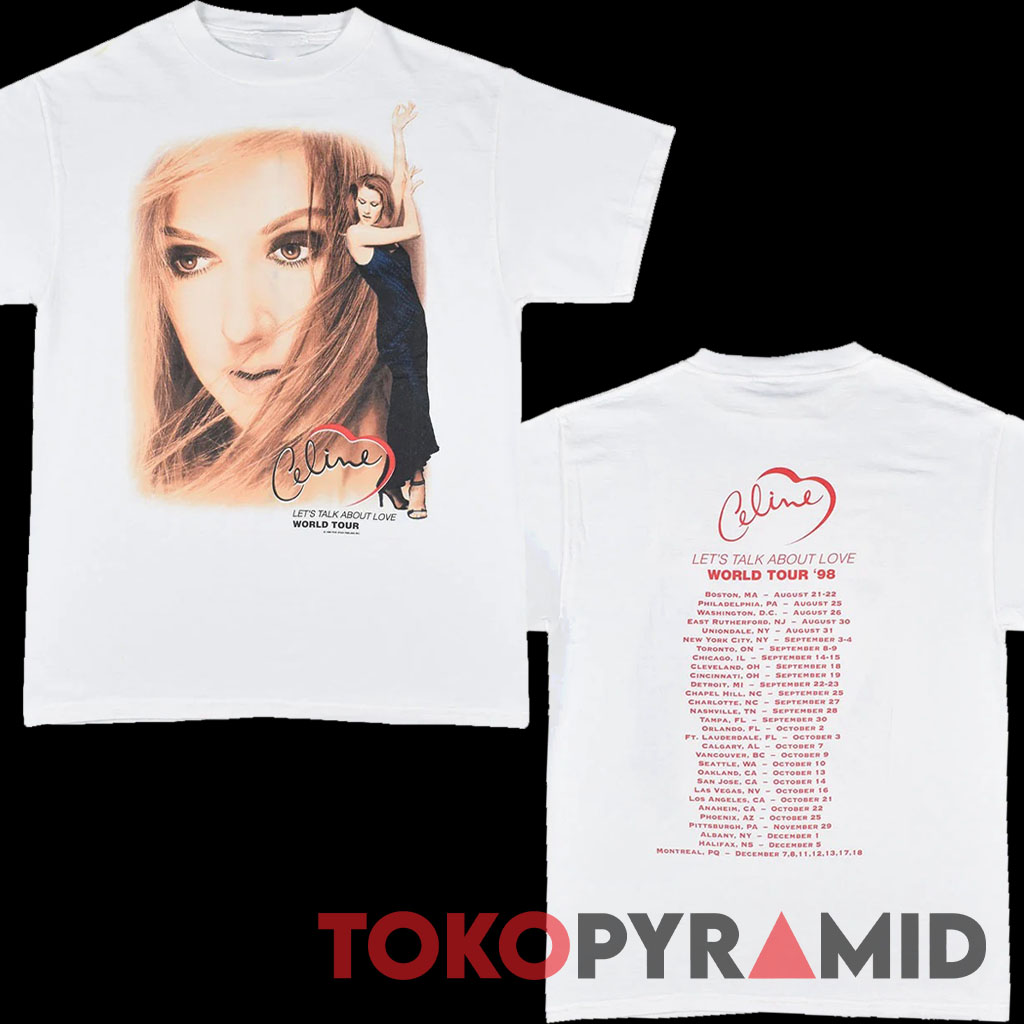 1998 Celine Dion Let's Talk About Love Shirt 1998 Celine Dion Let's Talk About Love Shirt