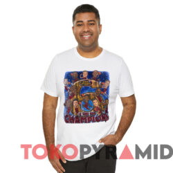 1998 Chicago Bulls 6 Time Nba Champions Caricature T shirt White T shirt