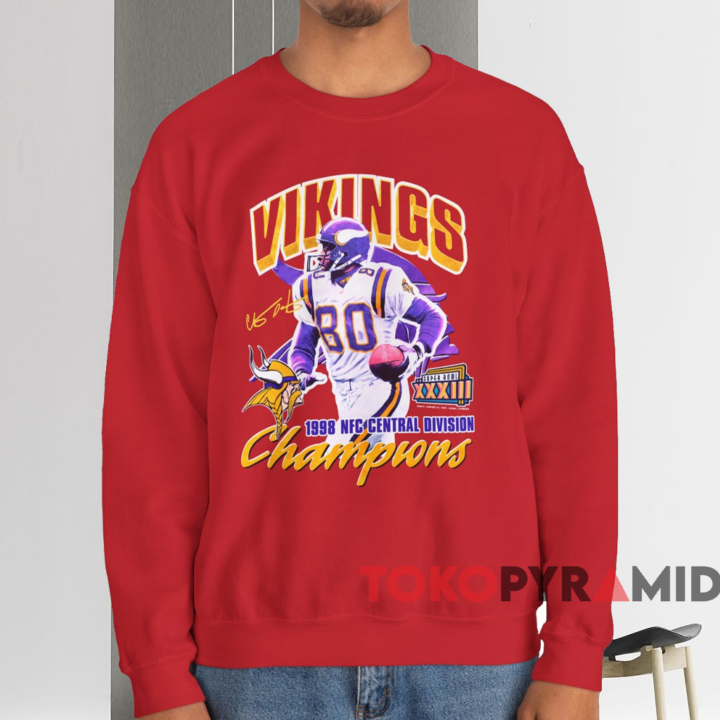 1998 Minnesota Vikings Super Bowl Xxxiii Champions Shirt Red Sweatshirt 1998 Minnesota Vikings Super Bowl Xxxiii Champions Shirt Red Sweatshirt