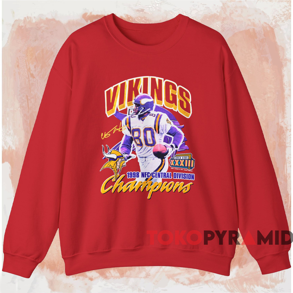 1998 Minnesota Vikings Super Bowl Xxxiii Champions Shirt Red Sweatshirt 1998 Minnesota Vikings Super Bowl Xxxiii Champions Shirt Red Sweatshirt