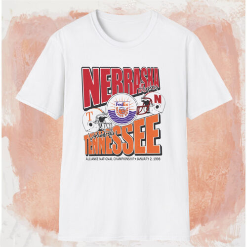 1998 Nebraska Vs Tennessee National Championship Shirt White T shirt 1998 Nebraska Vs Tennessee National Championship Shirt White T shirt