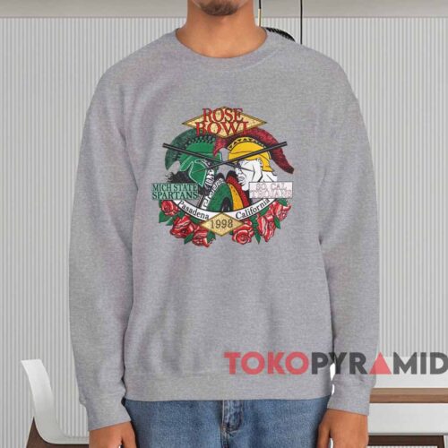 1998 Rose Bowl Michigan State Spartans Vs Usc Trojans Shirt Grey Sweatshirt
