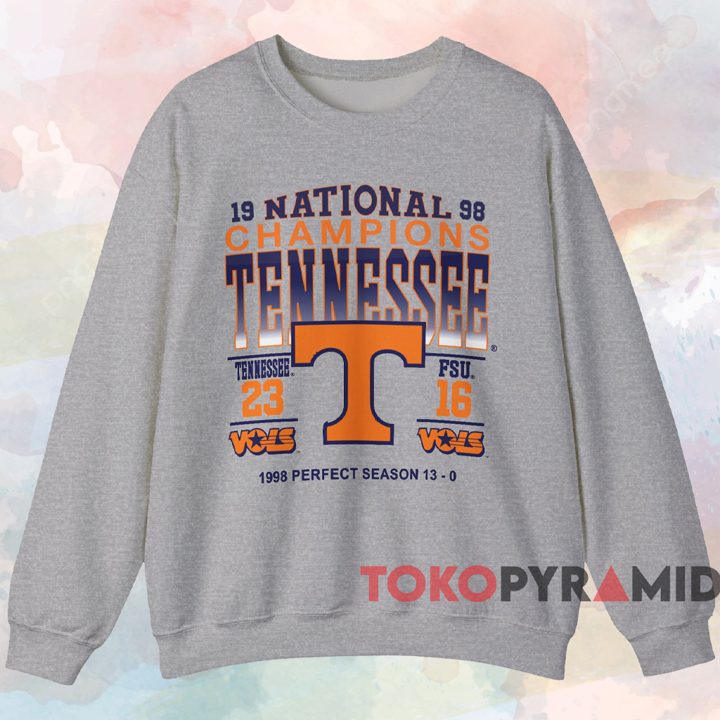 1998 Tennessee National Champions Perfect Season Shirt Grey Sweatshirt 1998 Tennessee National Champions Perfect Season Shirt Grey Sweatshirt