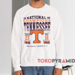 1998 Tennessee National Champions Perfect Season Shirt 3 1998 Tennessee National Champions Perfect Season Shirt White Sweatshirt