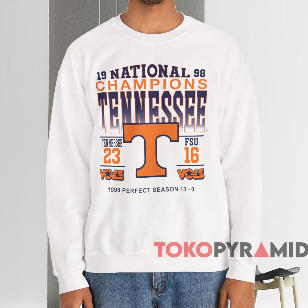 1998 Tennessee National Champions Perfect Season Shirt White Sweatshirt 1998 Tennessee National Champions Perfect Season Shirt White Sweatshirt