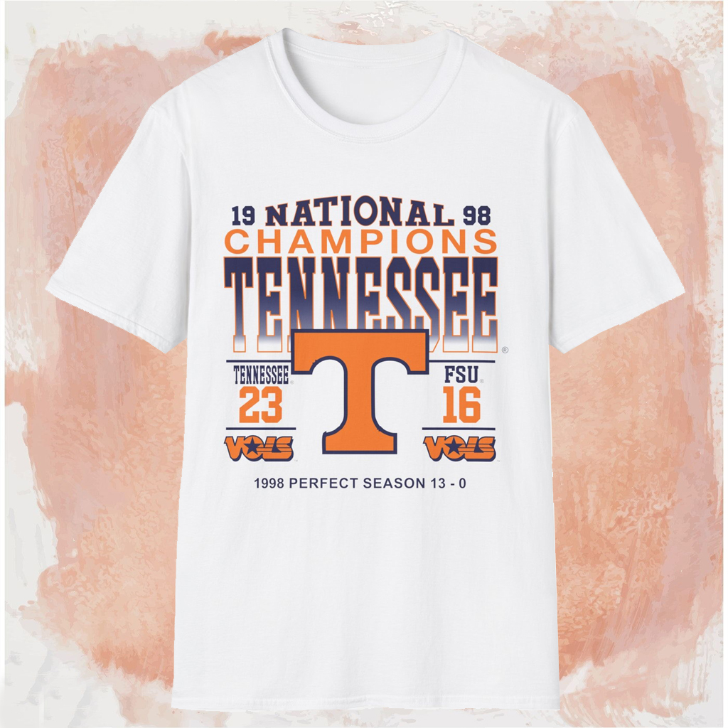 1998 Tennessee National Champions Perfect Season Shirt White T shirt 1998 Tennessee National Champions Perfect Season Shirt White T shirt