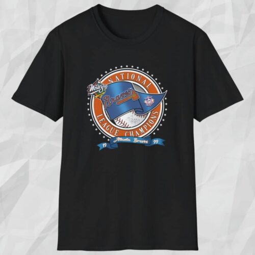 1999 Atlanta Braves National League Champions Shirt Black T shirt