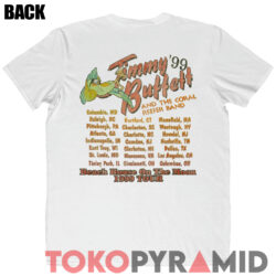1999 Jimmy Buffett Beach House On The Moon Tour Double Sided T shirt Back