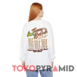 1999 Jimmy Buffett Beach House On The Moon Tour Double Sided White Long sleeved Back