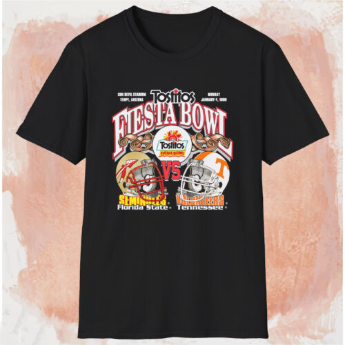 1999 Seminoles Vs Volunteers Fiesta Bowl Shirt Black T shirt 1999 Seminoles Vs Volunteers Fiesta Bowl Shirt Black T shirt