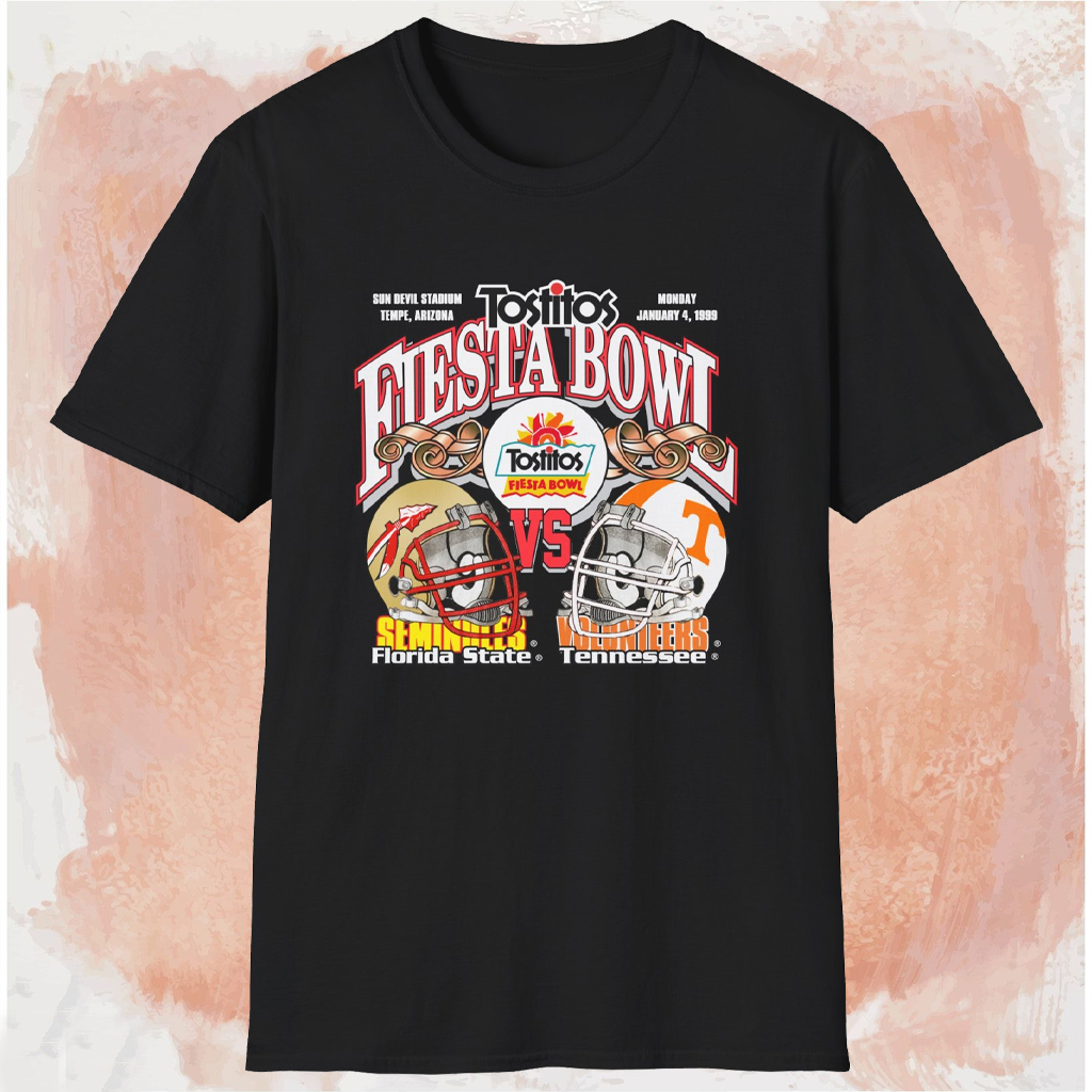 1999 Seminoles Vs Volunteers Fiesta Bowl Shirt Black T shirt 1999 Seminoles Vs Volunteers Fiesta Bowl Shirt Black T shirt