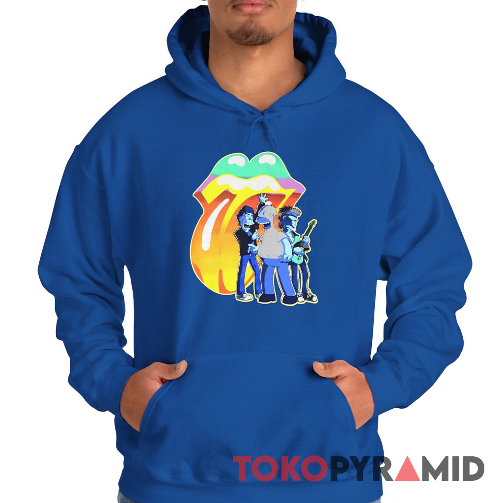 2000s Vintage Rolling Stones The Simpsons Homer Jay Simpson Rare Hoodie 2000s Vintage Rolling Stones The Simpsons Homer Jay Simpson Rare Hoodie