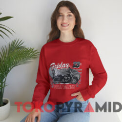 2001 Bad To The Bone Friday 13th Port Dover T shirt Red Sweatshirt