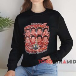 2002 Stanley Cup Detroit Red Wings Champions Caricature Shirt Black Sweatshirt