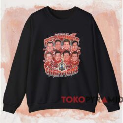 2002 Stanley Cup Detroit Red Wings Champions Caricature Shirt Black Sweatshirt