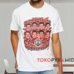 2002 Stanley Cup Detroit Red Wings Champions Caricature Shirt White T shirt