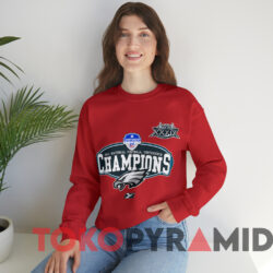 2004 Philadelphia Eagles Super Bowl XXXIX NFC T-shirt 3 2004 Philadelphia Eagles Super Bowl Xxxix Nfc T shirt Red Sweatshirt