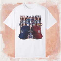 2006 Fall Classic Detroit Tigers Vs St Louis Cardinals Shirt White T shirt