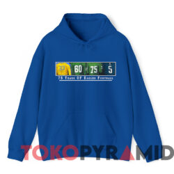 2007 Philadelphia Eagles 75 Years Of Eagles Football T shirt Blue Hoodie