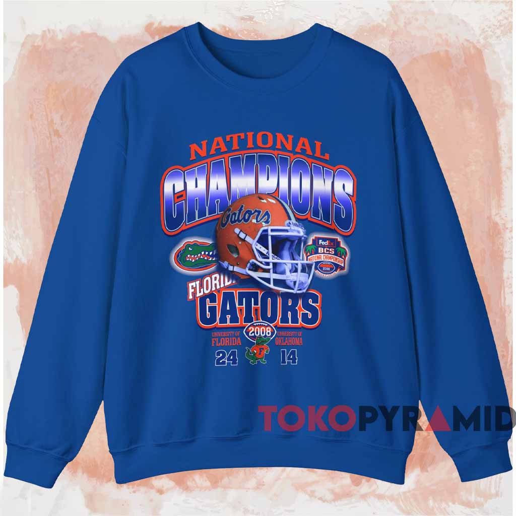 2008 Florida Gators National Champions Shirt Blue Sweatshirt 2008 Florida Gators National Champions Shirt Blue Sweatshirt