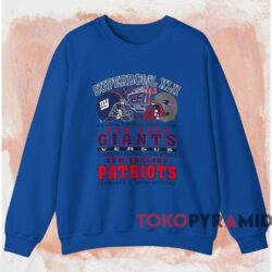 2008 Super Bowl Xlii Giants Vs Patriots Shirt Blue Sweatshirt