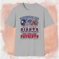 2008 Super Bowl Xlii Giants Vs Patriots Shirt Grey T shirt