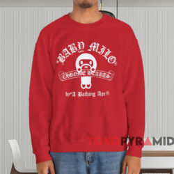2009 Chrome Hearts x Bape Baby Milo T-shirt 4 2009 Chrome Hearts X Bape Baby Milo T shirt Red Sweatshirt