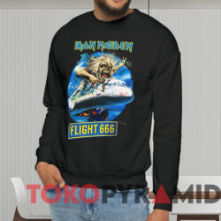 2009 Iron Maiden Flight 666 T shirt Black Sweatshirt