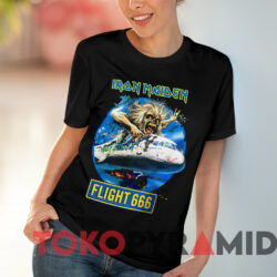 2009 Iron Maiden Flight 666 T shirt Black T shirt