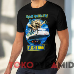 2009 Iron Maiden Flight 666 T shirt Black T shirt