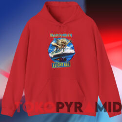 2009 Iron Maiden Flight 666 T shirt Red Hoodie