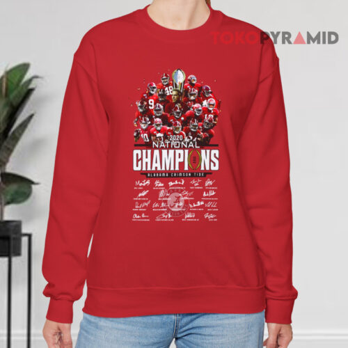2020 National Champions Alabama Signatures Sweatshirt 2020 National Champions Alabama Signatures Sweatshirt