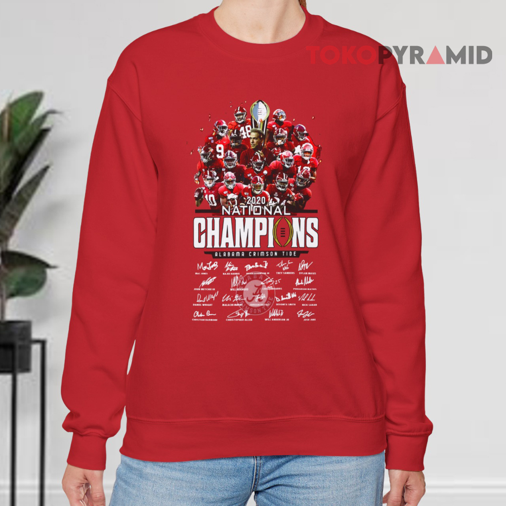 2020 National Champions Alabama Signatures Sweatshirt 2020 National Champions Alabama Signatures Sweatshirt