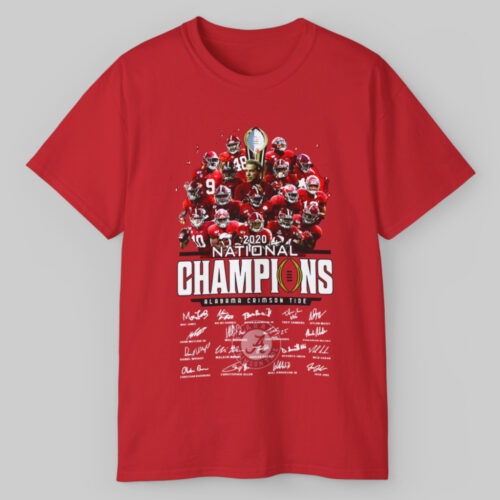 2020 National Champions Alabama Signatures T shirt 2020 National Champions Alabama Signatures T shirt