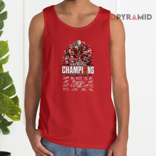 2020 National Champions Alabama Signatures Tank Top 2020 National Champions Alabama Signatures Tank Top