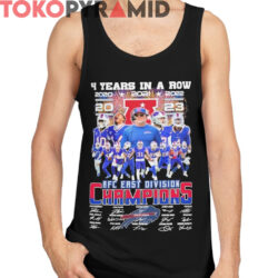 Rare 2023 Buffalo Bills NFC East Champions Shirt Signatures 4 2023 Buffalo Bills NFC East Champions Shirt Signatures
