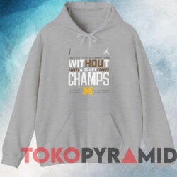 2023 Michigan National Champions Shirt Without A Doubt Grey Hoodie