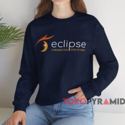 2024 Eclipse Through The Eyes Of Nasa Shirt Navy Sweatshirt