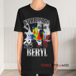 2024 Hurricane Beryl Texas Black T shirt